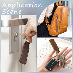 2шт. 2-х цветные брелки из коровьей кожи&nbsp;KEYC-CL0001-29