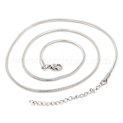 201 ожерелье из круглой цепочки-змейки из нержавеющей стали для женщин&nbsp;LS-NJEW-G140-06D-P-1