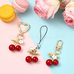 3 шт. подвесных украшений из смолы и сплава и мобильных ремешков&nbsp;HJEW-YW00232