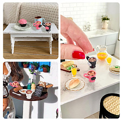 16 шт. 4-х цветная смоляная модель кофейных украшений&nbsp;AJEW-TA0002-79