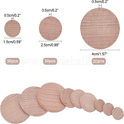 2 пакетик буковых деревянных круглых деталей&nbsp;WOOD-NB0002-77