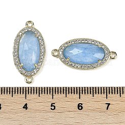 Окрашенный натуральный белый нефрит овальные граненые звенья&nbsp;G-B126-06G-01