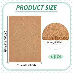 6 шт. пробковые этикетки&nbsp;AJEW-BC0009-42B