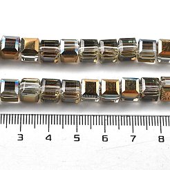 Стеклянные бусины с гальваническим покрытием &nbsp;EGLA-H108-01A-HP02