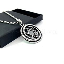 Винтажное кольцо из нержавеющей стали с подвеской в виде звезды Давида в стиле хип-хоп&nbsp;VB8861