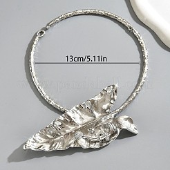 Женские ожерелья-чокеры из цинкового сплава с кристаллами и листьями из пластикового жемчуга&nbsp;FS-WGACF56-02