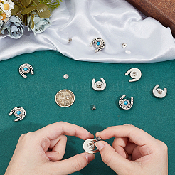 12 комплект заклепок-монет из цинкового сплава и смолы&nbsp;FIND-CP0003-39A