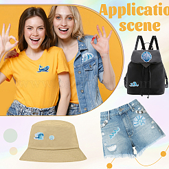 22 шт. 11 стиля полиэстеровая вышивка нашивные нашивки на ткань с морской тематикой&nbsp;PATC-GA0001-80