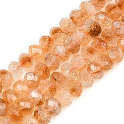 Нити из нагретых натуральных цитриновых бусин&nbsp;G-C259-A19-5x8mm