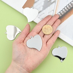 Подвески-бирки в форме сердца из нержавеющей стали 201&nbsp;STAS-S031-16