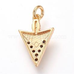 Латунные микро проложить кубического циркония подвески&nbsp;ZIRC-S053-52G