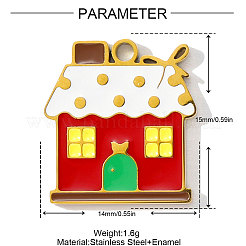 Подвески из нержавеющей стали 304 с эмалью&nbsp;STAS-OY001-55G
