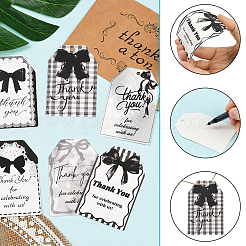 Бумажный прямоугольник с бантом&nbsp;DIY-WH20055-033C