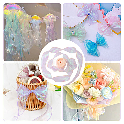 5 рулон плоской радужной ленты из органзы&nbsp;OCOR-CY0003-29B