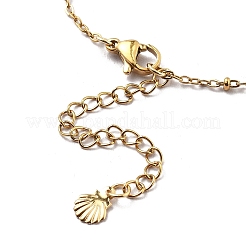 Летние пляжные браслеты на ногу из нержавеющей стали 304 в форме ракушки для женщин&nbsp;AJEW-AN00658