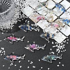 12 шт. прозрачные светящиеся акриловые подвески&nbsp;TACR-YW0003-43