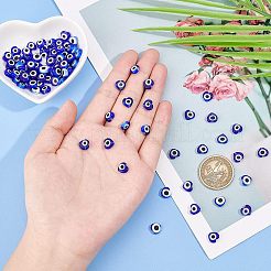 2 нити бусины ручной работы от сглаза лэмпворк нити&nbsp;LAMP-FH0001-08B