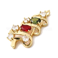 Латунные микро проложить кубического циркония подвески&nbsp;KK-L258-01G-A01