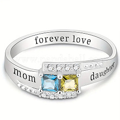 Женские кольца на палец из латуни с микропаве и кубическим цирконием&nbsp;FS-WG6B627-02