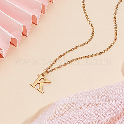 Ожерелья с подвесками в виде букв из нержавеющей стали 304&nbsp;NJEW-LP0001-53K-G