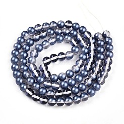 Запекание окрашенные прозрачные стеклянные бусины нити&nbsp;DGLA-N011-8mm-08