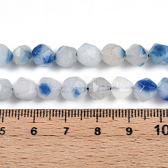 Окрашенные природные белый нефрит бисер пряди&nbsp;G-T139-8mm-45Y