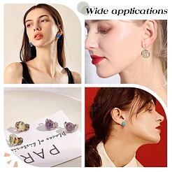 36 шт. 9 шт. фурнитуры для сережек-клипс из нержавеющей стали 304&nbsp;STAS-SC0003-70