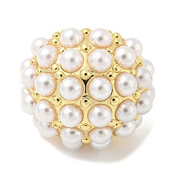 Стойка с покрытием из латуни с открытым манжетным кольцом для женщин&nbsp;RJEW-F157-01G