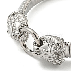 Браслет-цепочка в виде плоской змейки из нержавеющей стали 304&nbsp;BJEW-B076-04P