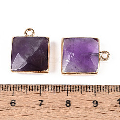 Граненые подвески из натурального аметиста&nbsp;G-T139-95C