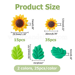 100шт 3 стиля непрозрачные кабошоны из смолы&nbsp;RESI-HS0001-07