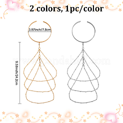 2шт. 2-х цветные браслеты из железа и латуни на плечо&nbsp;BJEW-CY0001-11B