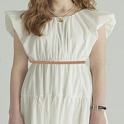 2 шт. Тонкий простой ремень из искусственной кожи двух цветов с пряжками из светло-золотистого сплава&nbsp;AJEW-LP0007-45A