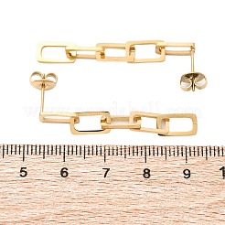 Серьги-гвоздики из нержавеющей стали 304 с подвесками для женщин&nbsp;EJEW-Q781-30G