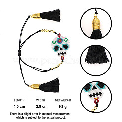 Браслеты из стеклянных бус на Хэллоуин&nbsp;KD0919-2