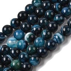 Натуральные полосатые агатовые бусы&nbsp;G-I392-A01-6mm-02