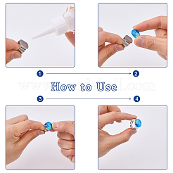 20 шт. 2 цвета 304 нержавеющая сталь открытые манжетные кольца фурнитура&nbsp;DIY-CA0005-55