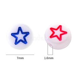 Белые непрозрачные акриловые бусины&nbsp;MACR-YW0001-19G