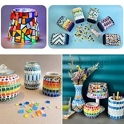 240шт. 12-х цветные радужные переливающиеся стеклянные кабошоны&nbsp;DIY-CJ0003-10