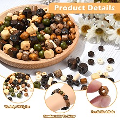 Наборы для самостоятельного изготовления браслетов из деревянных бусин&nbsp;DIY-YW0012-69