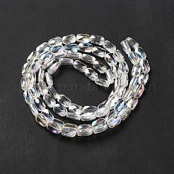 Прозрачные стеклянные бусины гальваническим пряди&nbsp;EGLA-F150-AB01