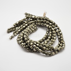 Естественно пирит бисер фонарь пряди G-F197-03-9x10mm