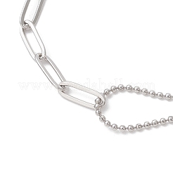 Браслеты с подвесками в форме сердца из нержавеющей стали 304&nbsp;BJEW-JB13110