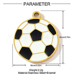 Подвески из нержавеющей стали 304 с эмалью&nbsp;STAS-OY003-18G