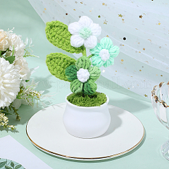 1 шт. вязаный вручную цветок для горшечных растений&nbsp;DJEW-SC0001-15B