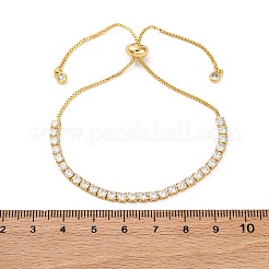 Регулируемые латунные микропроволочные кубические циркониевые браслеты&nbsp;LS-BJEW-G588-01G
