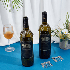 Латунные стеклянные стразы винные бутылки подвески украшение&nbsp;HJEW-OC00173