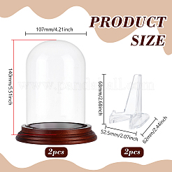 2 шт. купольная крышка из арочного стекла&nbsp;AJEW-PH0007-25