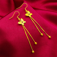 Серьги-кисточки из сплава в форме бабочки&nbsp;FS-WGEFE52-01