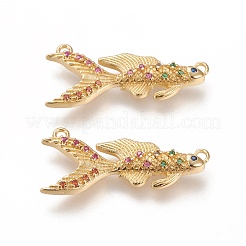 Латунные микро проложить кубического циркония подвески&nbsp;ZIRC-L091-055G